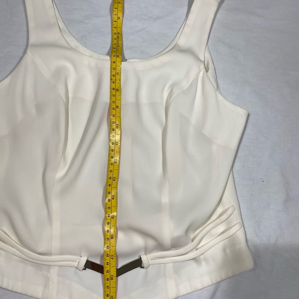 NINA FERRE sleeveless top,size7 see measurement! Cream - Picture 10 of 13